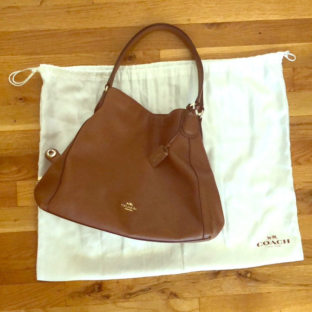 Coach pebbled leather hobo bag